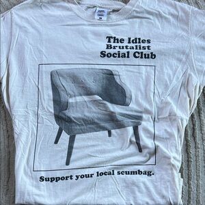The Idles Band Tee with Brutalist Chair Print 2018 Rare